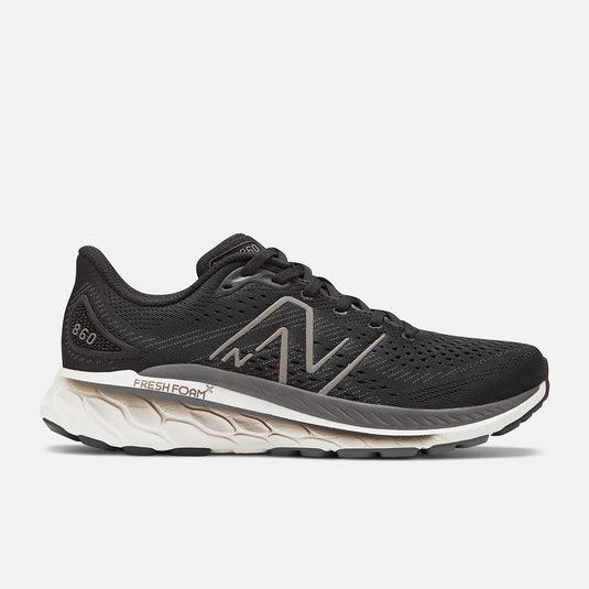 New Balance Men's Fresh Foam X 860v13 Black with White and Magnet New Balance Men's Fresh Foam X 860v13 Black with White and Magnet