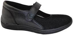 Drew Women's Magnolia Mary Jane Black Leather/Black Stretch Drew Women's Magnolia Mary Jane Black Leather/Black Stretch