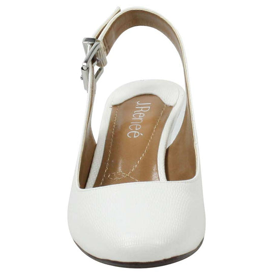 J. Renee Women's Malree Sling Back Sandals White
