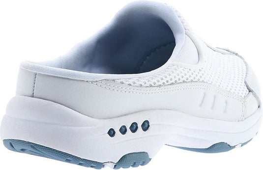 Easy Spirit Women's Traveltime Clogs White/Light Blue Leather Easy Spirit Women's Traveltime Clogs White/Light Blue Leather