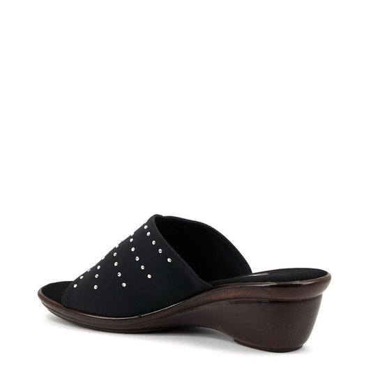 Onex Women's Marley Wedge Slide Black Elastic