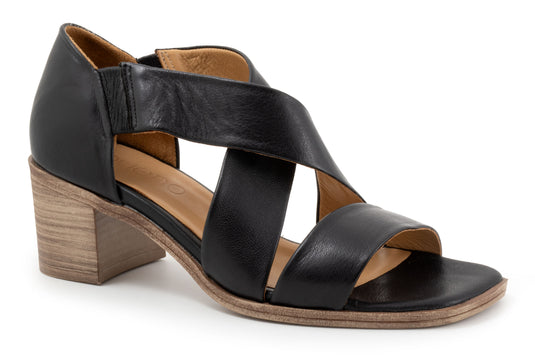 Bueno Women's Melana Sandals Black Leather Bueno Women's Melana Sandals Black Leather