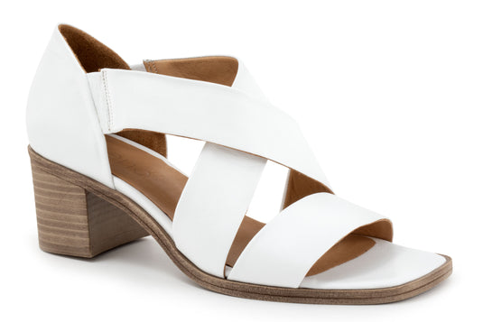 Bueno Women's Melana Sandals White Leather Bueno Women's Melana Sandals White Leather