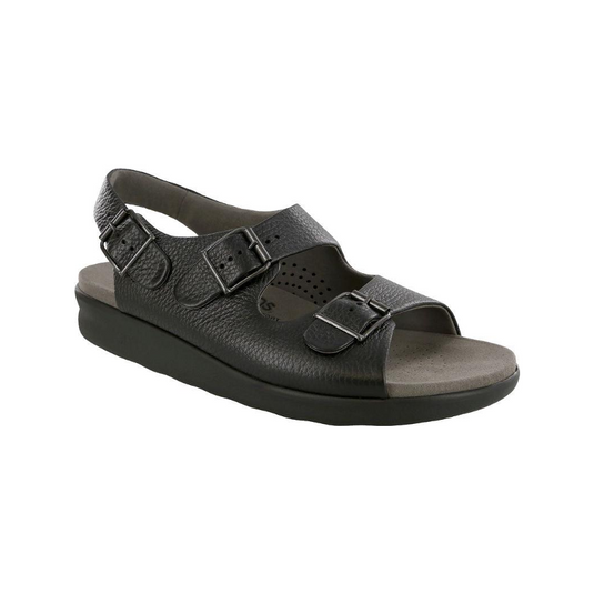 SAS Men's Bravo Ankle Strap Sandals Black Leather SAS Men's Bravo Ankle Strap Sandals Black Leather