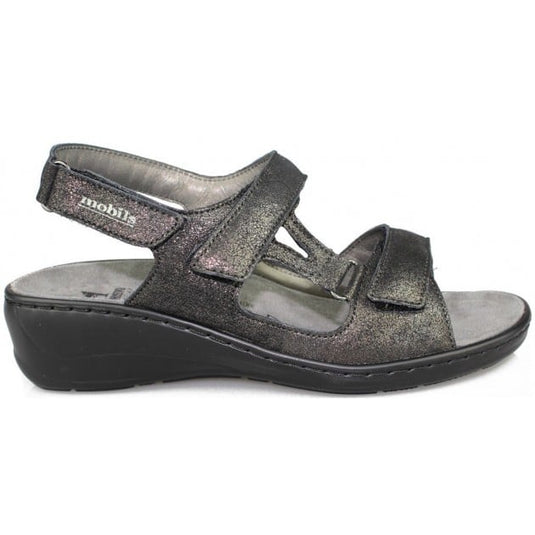 Mephisto Women's Jasmine Wedge Sandal Black Mephisto Women's Jasmine Wedge Sandal Black