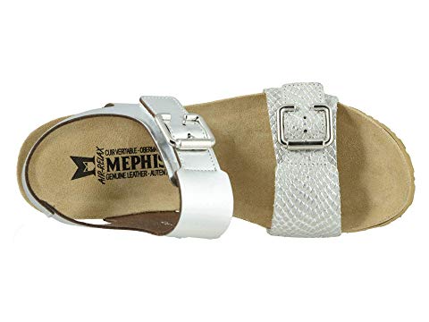 Mephisto Women's Lissandra Wedge Sandals Silver Mephisto Women's Lissandra Wedge Sandals Silver