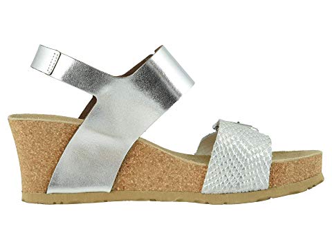 Mephisto Women's Lissandra Wedge Sandals Silver Mephisto Women's Lissandra Wedge Sandals Silver