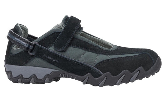 Allrounder Women's Niro Mary Jane Black Suede Fabric