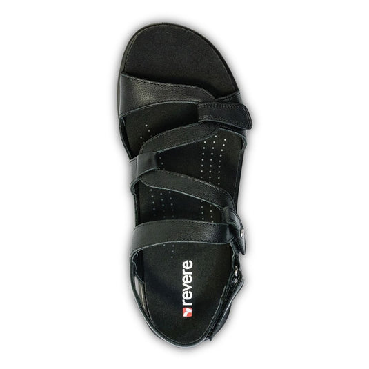 Revere Women's Miami Back Strap Sandals Black Revere Women's Miami Back Strap Sandals Black