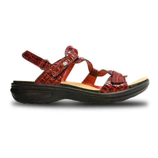 Revere Women's Miami Back Strap Sandals Red Croc Revere Women's Miami Back Strap Sandals Red Croc