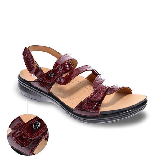 Revere Women's Miami Back Strap Sandals Red Croc Revere Women's Miami Back Strap Sandals Red Croc