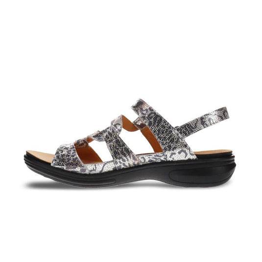Revere Women's Miami Back Strap Sandals Silver Safari Revere Women's Miami Back Strap Sandals Silver Safari