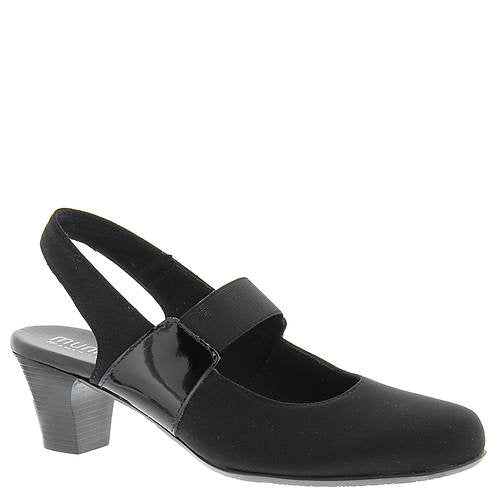 Munro Women's Ella Sling Back Dress Pump Black Stretch Fabric Munro Women's Ella Sling Back Dress Pump Black Stretch Fabric