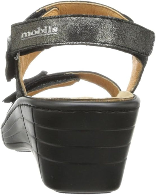 Mephisto Women's Maryse Wedge Sandal - Black Mephisto Women's Maryse Wedge Sandal - Black