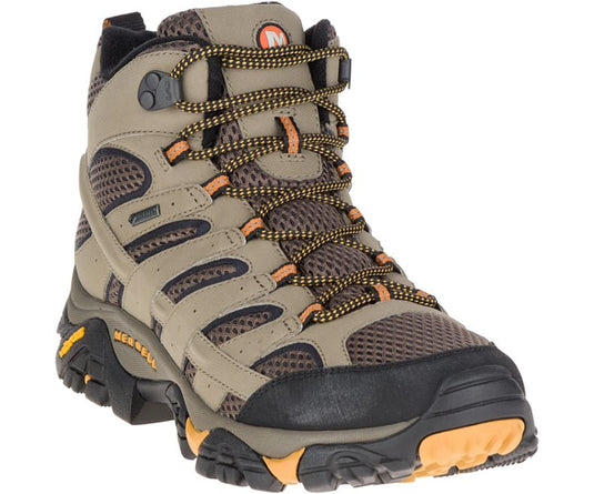 Merrell Men's Moab 2 Mid Gore-Tex Boots Walnut - Also in Wide Width Merrell Men's Moab 2 Mid Gore-Tex Boots Walnut - Also in Wide Width
