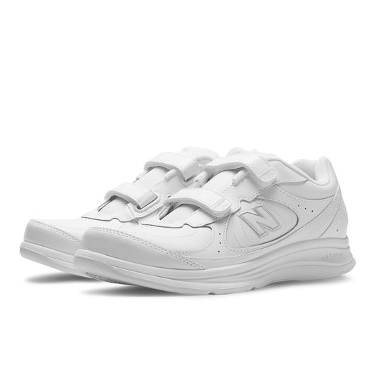 New Balance Men's 577 Hook and Loop White
