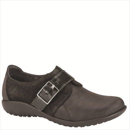Naot Women's Tane Oily Coal/Black Suede/Black Leather Naot Women's Tane Oily Coal/Black Suede/Black Leather