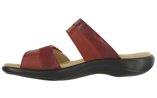 SAS Women's Nudu Two Tone Slide Sandals Ruby/Cabernet SAS Women's Nudu Two Tone Slide Sandals Ruby/Cabernet