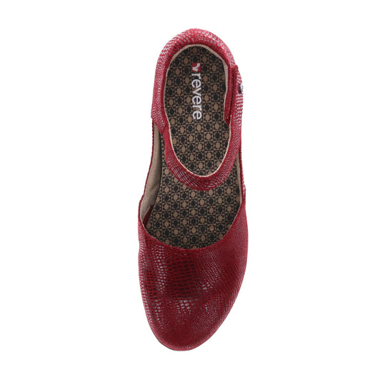 Revere Women's Osaka Shoes Cherry Lizard Revere Women's Osaka Shoes Cherry Lizard