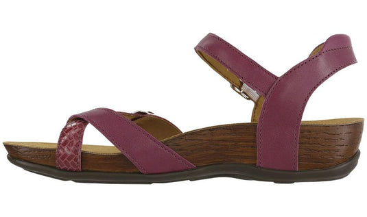 SAS Women's Pampa Elevated Dress Sandals Plum/Weave SAS Women's Pampa Elevated Dress Sandals Plum/Weave