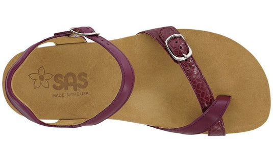 SAS Women's Pampa Elevated Dress Sandals Plum/Weave