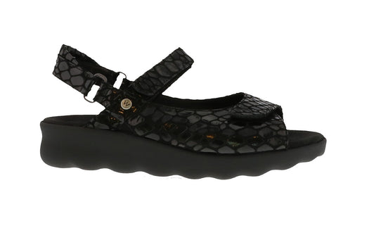 Wolky Women's Pichu Sandals Black Cobra Nubuck Wolky Women's Pichu Sandals Black Cobra Nubuck