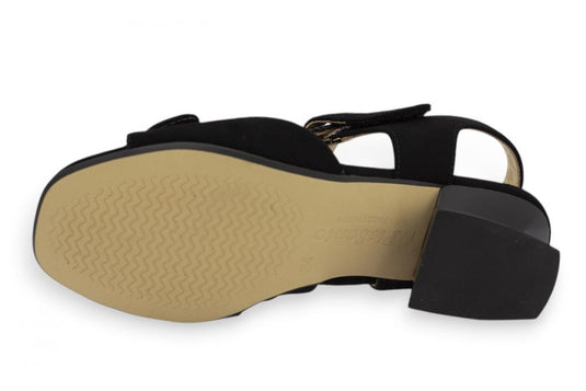 PieSanto Black suede high-heeled sandal Black PieSanto Black suede high-heeled sandal Black