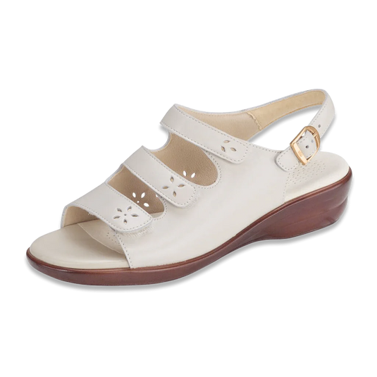 SAS Women's Quatro Slip-on Sandals with Ankle Strap Bone