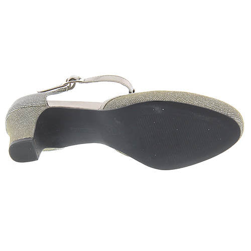 Ros Hommerson Women's Heidi Silver Iridescent Glitter Fabric Ros Hommerson Women's Heidi Silver Iridescent Glitter Fabric