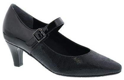 Ros Hommerson Women's Kiki Maryjane Black Lizard Print Leather Ros Hommerson Women's Kiki Maryjane Black Lizard Print Leather