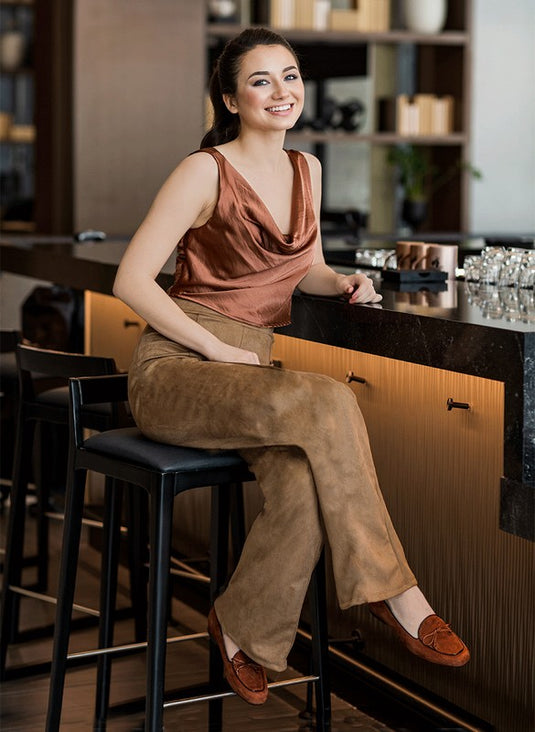 Munro Women's Rossa Slip-on Ginger Bread Suede Munro Women's Rossa Slip-on Ginger Bread Suede