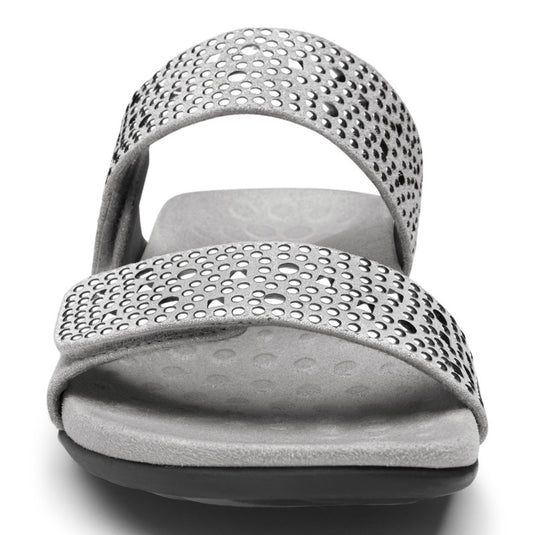 Vionic Women's Samoa Slide Sandals Pewter Vionic Women's Samoa Slide Sandals Pewter