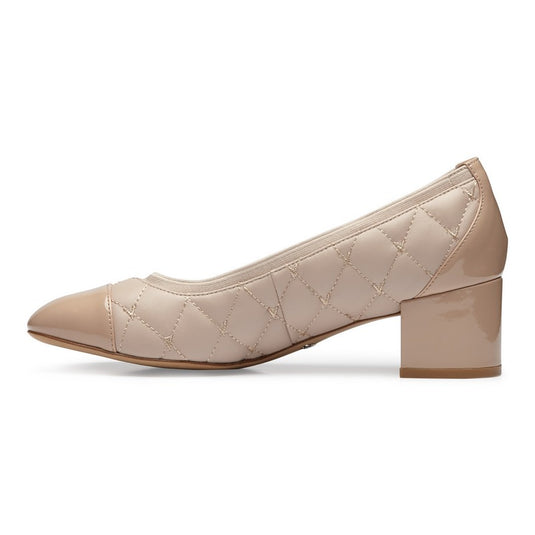 Vionic Women's Ruby Block Heel Nude Leather Vionic Women's Ruby Block Heel Nude Leather