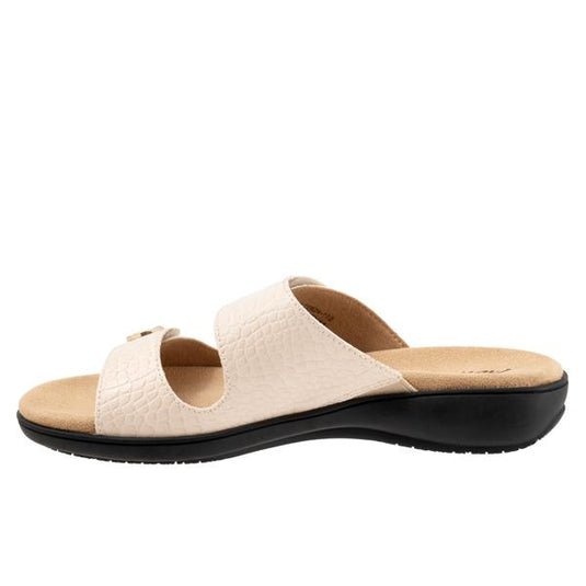 Trotters Women's Ruthie Sandals Ivory Croco
