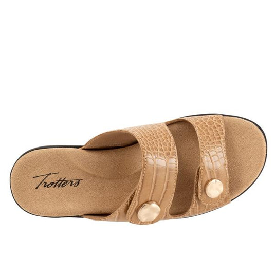 Trotters Women's Ruthie Sandals Luggage Croco Trotters Women's Ruthie Sandals Luggage Croco