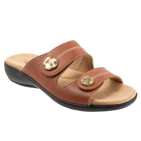 Trotters Women's Ruthie Sandals Luggage Stitch Trotters Women's Ruthie Sandals Luggage Stitch