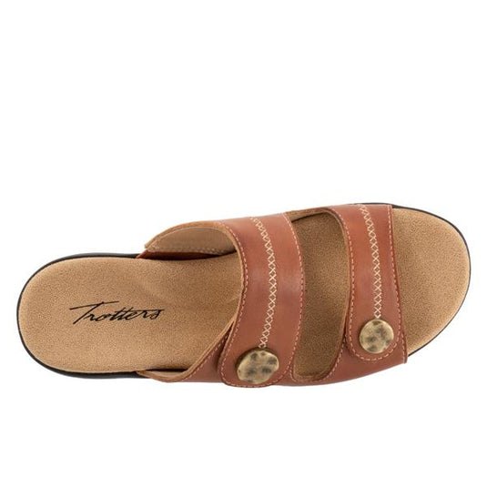 Trotters Women's Ruthie Sandals Luggage Stitch Trotters Women's Ruthie Sandals Luggage Stitch