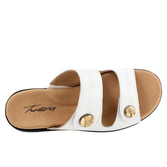 Trotters Women's Ruthie Sandals White Stitch Trotters Women's Ruthie Sandals White Stitch