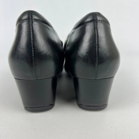 Clarks Women's Sugar Palm Dress Pump Black Leather Clarks Women's Sugar Palm Dress Pump Black Leather