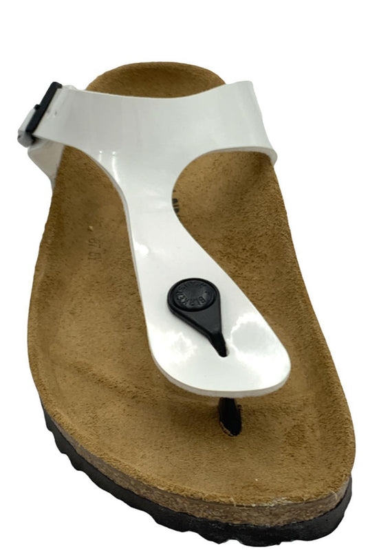 Birkenstock Sandals Gizeh Patent White New Color Birkenstock Sandals Gizeh Patent White New Color