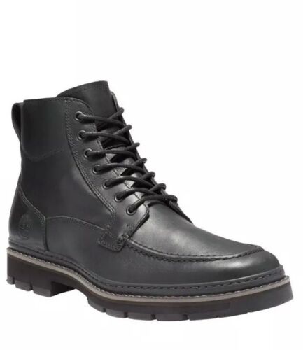 Timberland Men's Port Union Moc Toe Boot Black Timberland Men's Port Union Moc Toe Boot Black
