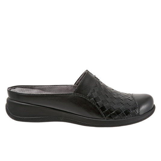 Softwalk Women's San Marcos Woven Mules Black
