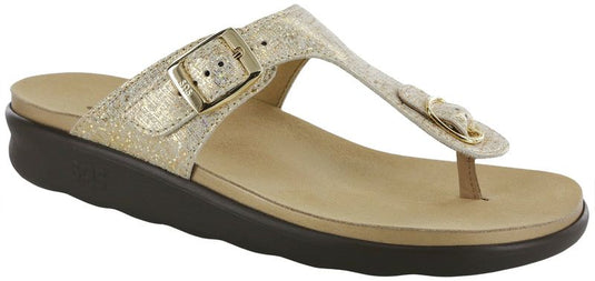SAS Women's Sanibel T-Strap Slide Sandals Shiny Gold SAS Women's Sanibel T-Strap Slide Sandals Shiny Gold