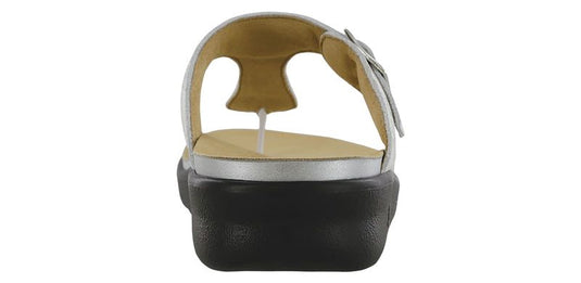 SAS Women's Sanibel T-Strap Slide Sandals Shiny Silver SAS Women's Sanibel T-Strap Slide Sandals Shiny Silver