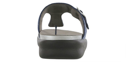 SAS Women's Sanibel T-Strap Slide Sandals Silver Blue SAS Women's Sanibel T-Strap Slide Sandals Silver Blue