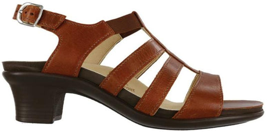 SAS Women's Allegro Strappy Sandals with Heel Chestnut SAS Women's Allegro Strappy Sandals with Heel Chestnut