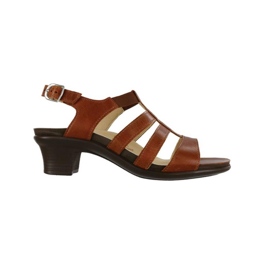 SAS Women's Allegro Strappy Sandals with Heel Chestnut SAS Women's Allegro Strappy Sandals with Heel Chestnut