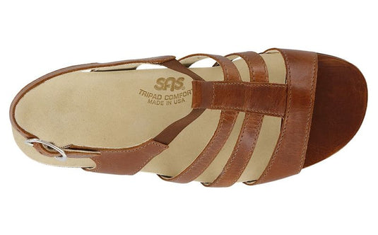 SAS Women's Allegro Strappy Sandals with Heel Chestnut SAS Women's Allegro Strappy Sandals with Heel Chestnut
