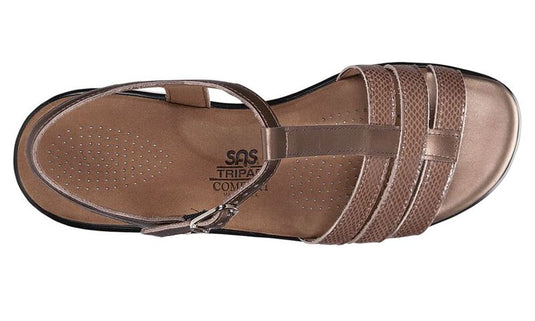 SAS Women's Capri T-Strap Sandal Bronze Snake SAS Women's Capri T-Strap Sandal Bronze Snake