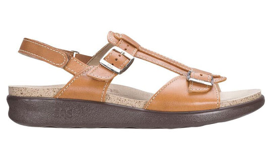 SAS Women's Captiva T-Strap Sandal Caramel